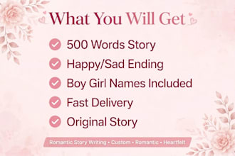 write a beautiful romantic love story and short story