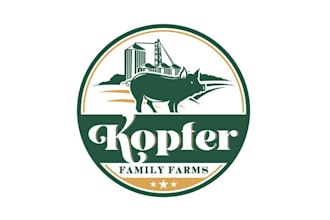 design premium family farms business logo