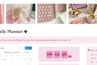 create aesthetic notion templates or notion dashboards