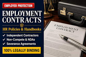 draft an employment contract, independent contractor agreement, and hr policy