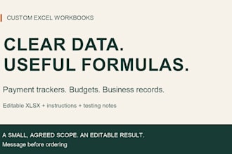 create a custom excel tracker with formulas for your business