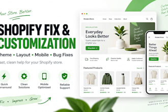 fix and customize your shopify store