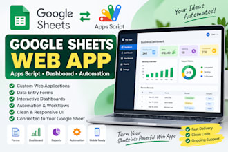 build a custom google sheets web app dashboard using apps script