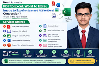convert PDF word image powerpoint and scanned files to excel