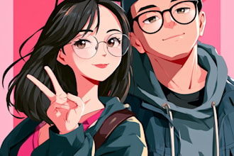 create a anime character ar or anime couple character