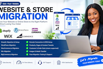 migrate shopify wordpress woocommerce wix connect domain backup transfer data