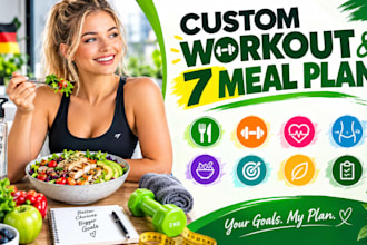create custom workout meal plan and diet pla as your nutritionist planner