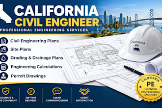 create california civil engineering plans and permit drawings