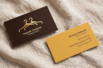 design a luxury fashion boutique card and business card