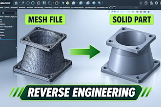 mesh to solid cad solidworks fusion 360 stl obj step reverse engineering for cnc