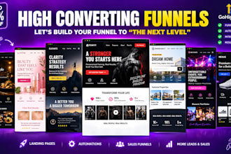 design clickfunnels 2 0 , gohighlevel funnel, ghl landing page and ghl website