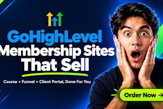 setup gohighlevel membership site, sales funnel, online course and client portal