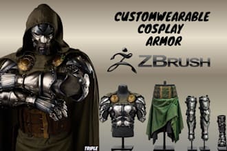 be 3d cosplay design cosplay armor creation 3d helmet and props for 3d print