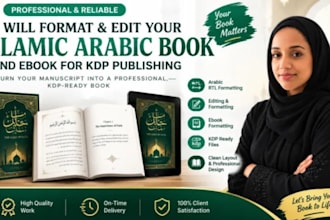 format and edit your islamic arabic book and ebook for KDP publishing