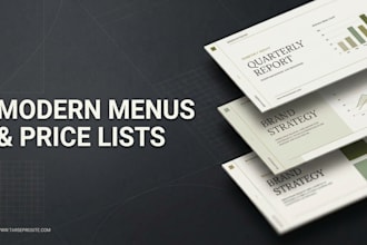design modern custom menus and price lists