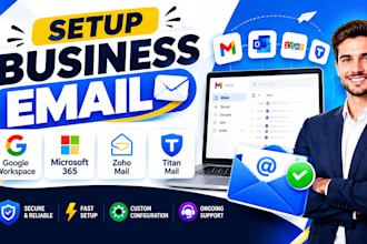 setup google workspace microsoft 365 zoho mail titan mail business email