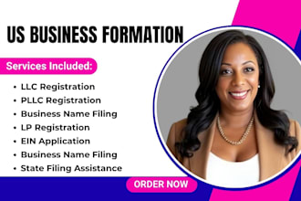 do US llc, pllc, lp registration with ein number and dba filing