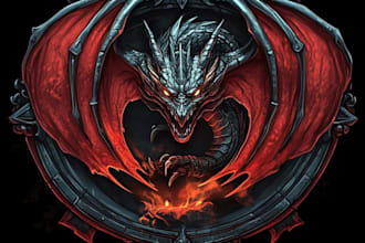 design fantasy game logo