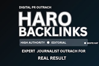 build high authority haro backlinks with expert pitches and digital PR