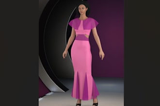 create digital sewing patterns and 3d simulation using clo3d