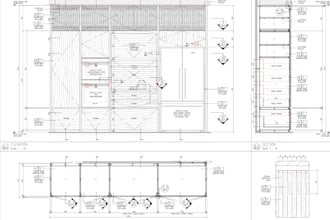 draft millwork carpentry detailed technical shop drawings