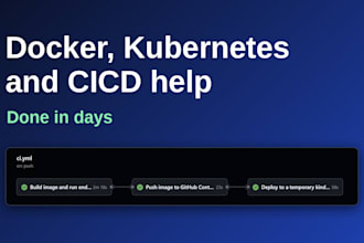 set up docker, kubernetes or cicd for your project or fix devops issues