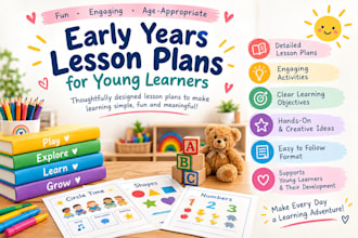 develop early years lesson plans