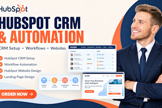 hubspot crm setup, hubspot automation, design hubspot website and landingpage