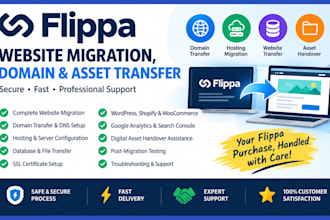 manage flippa online marketplace website migration domain asset transfer