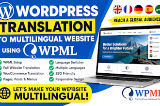 translate convert shopify wordpress website to multilingual website using wpml