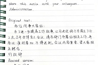 proofread and polish your chinese writing