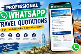 create professional whatsapp travel quotations for your travel agency
