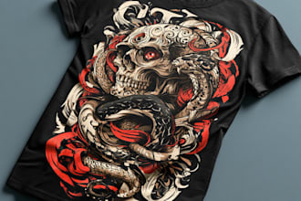 craft bold custom t shirt graphics for brands and streetwear