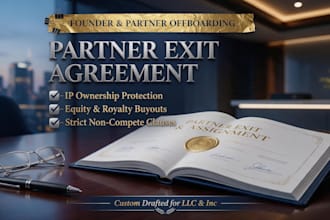 draft a founder or business partner exit and buyout agreement