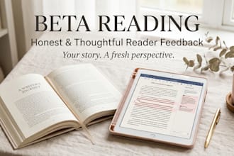 beta reading and honest feedback for your book