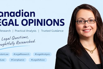 provide legal opinions and legal research in canada