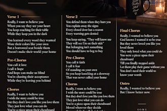 write original song lyrics for your music