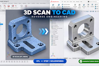 3d scan stl mesh reverse engineering solidworks geomagic design x parametric cad
