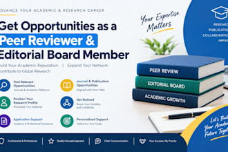 help you become a peer reviewer and an editorial board member