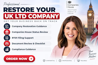 restore UK ltd company and handle companies house strike off issues