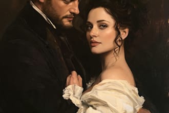 oil painting portrait and illustrations