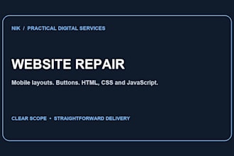 fix a mobile layout or interaction bug on your webpage