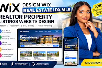 design wix real estate idx mls realtor property listings website design