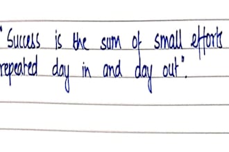 write in neat and clean handwriting