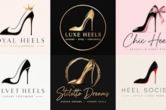 design a professional, fashion, footwear, boutique, or luxury  high heels logo