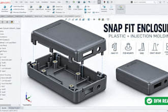 snap fit plastic enclosure solidworks fusion360 clip retention injection molding