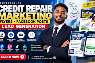 design credit repair flyers facebook post credit repair leads leads generation