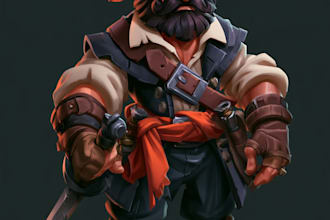draw 2d game character or 2d game character