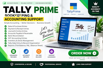do accurate tally prime bookkeeping and data entry