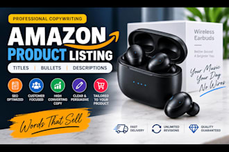 write amazon product listing title bullet points and description